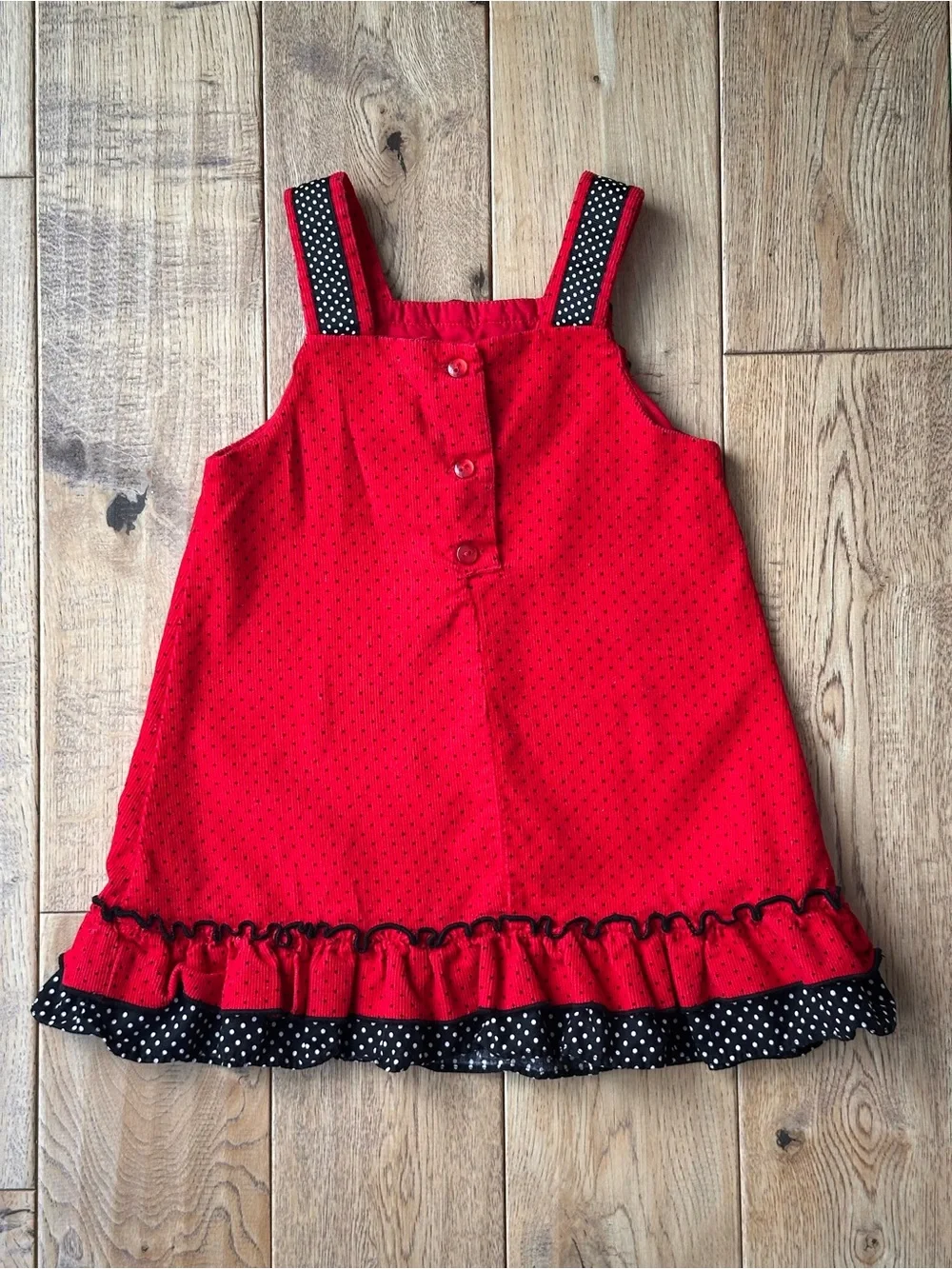Rare Editions Red Corduroy Scottie Dog Jumper Dress size 2T